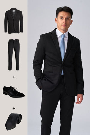 The Original Performance Suit + Tie & Derby Shoes - Package Deal