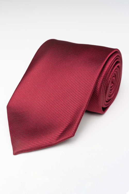 Tie - Burgundy/Burgundy Striped - TeeShoppen Group™ - Accessories - TeeShoppen