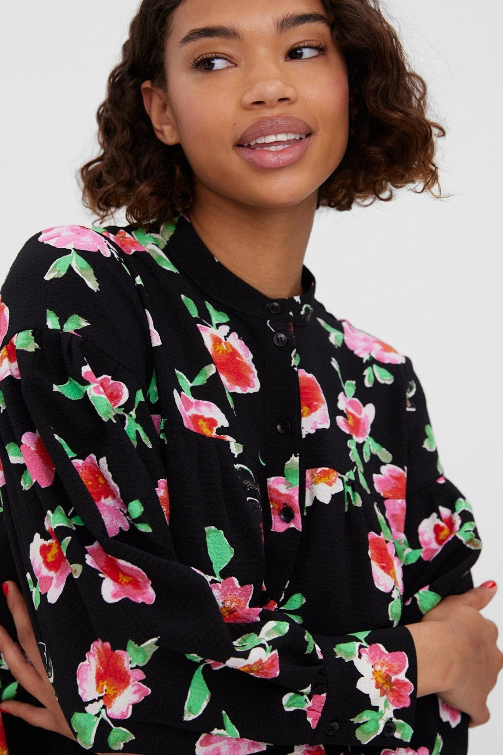 Hyms pitkähihainen mekko - mustat hymit