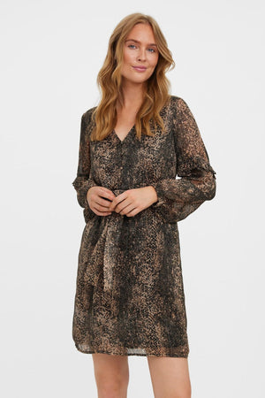 Nala V -Neck Kjole - Silver Mink