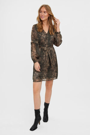 Nala V -Neck Kjole - Silver Mink