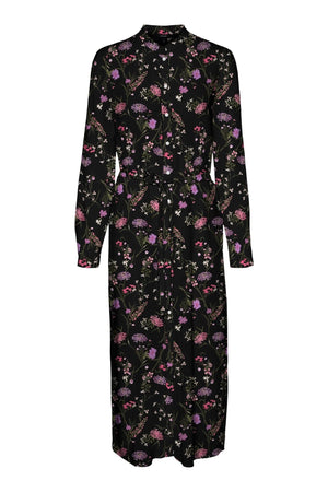 Helppo pitkähihainen paidamekko - violetti