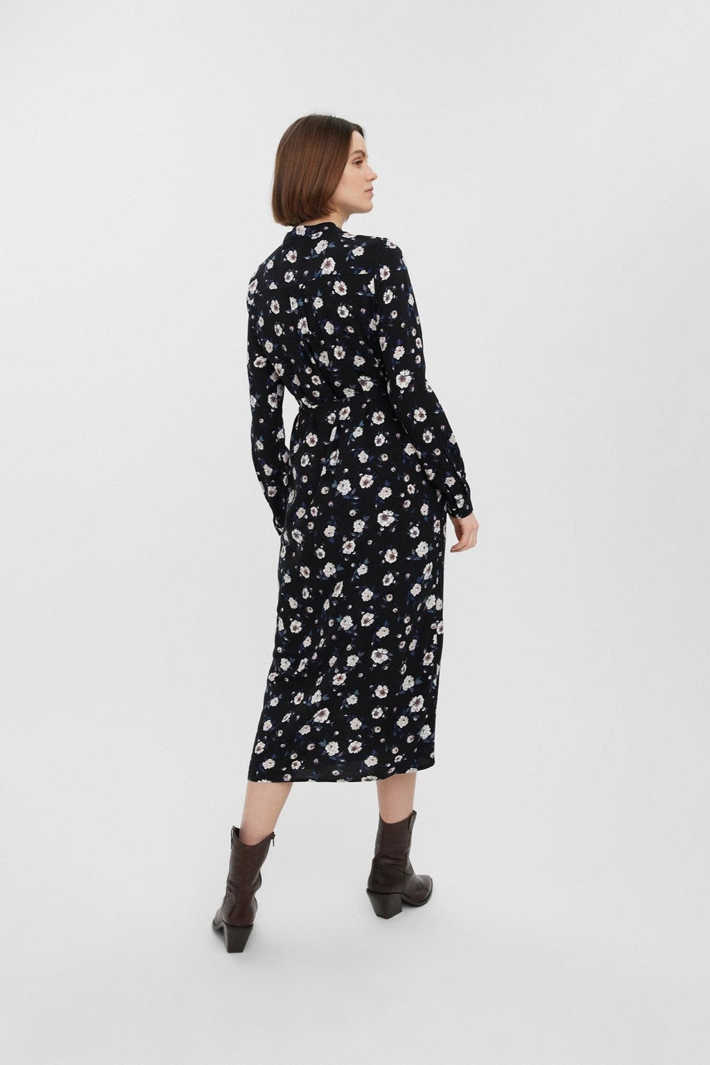 Helppo pitkähihainen paidamekko - musta