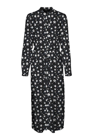 Helppo pitkähihainen paidamekko - musta