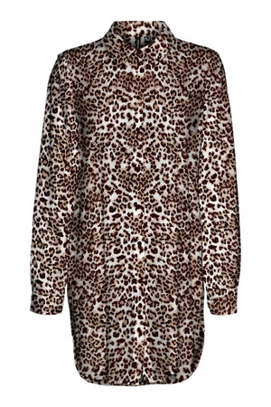 Helppo pitkä paita - ruskea