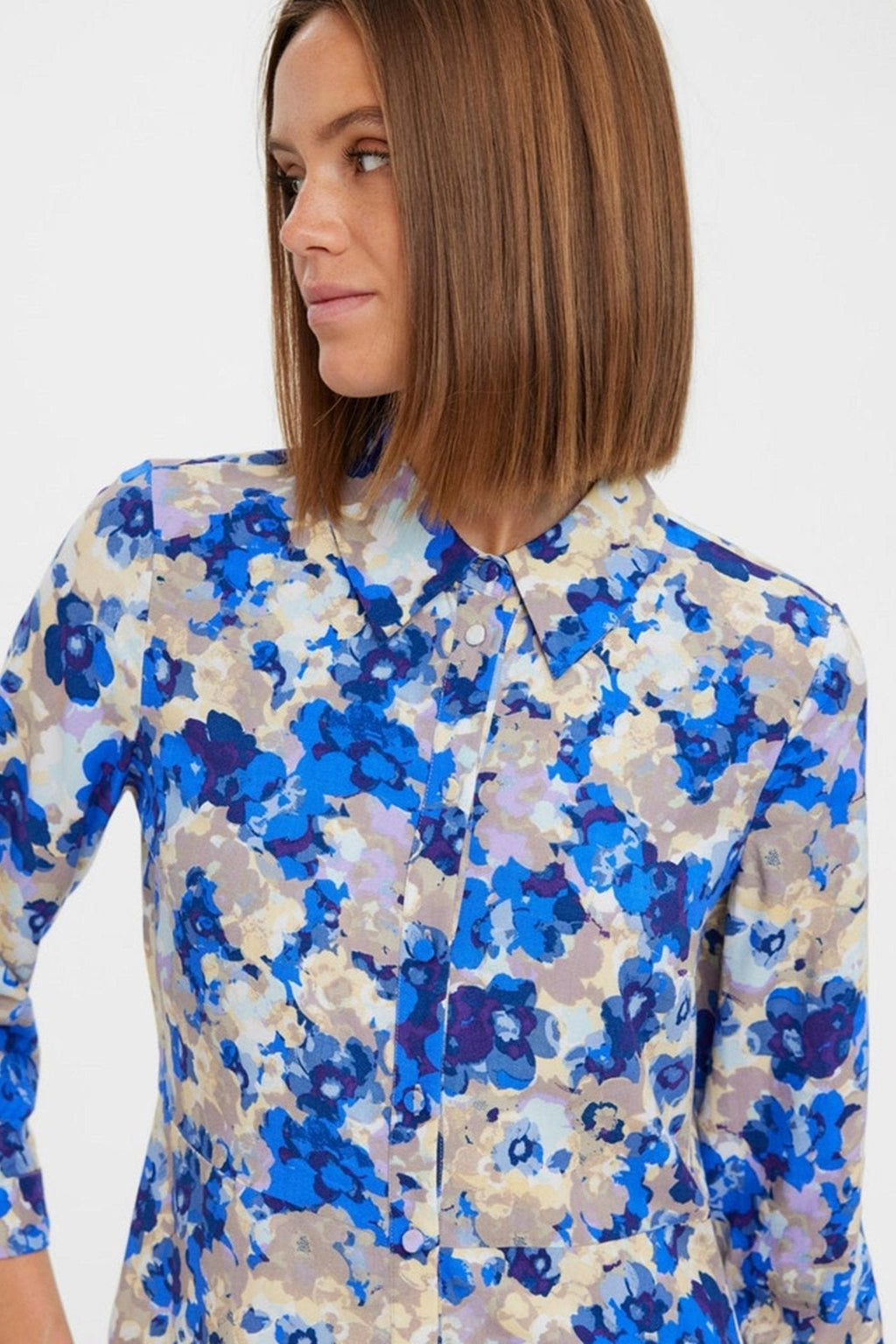 Elly 3/4 paitamekko - merenkulku sininen