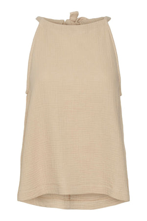 Natali halterneck Top - irlantilainen kerma