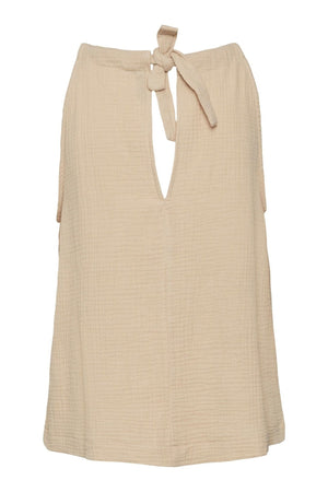 Natali halterneck Top - irlantilainen kerma