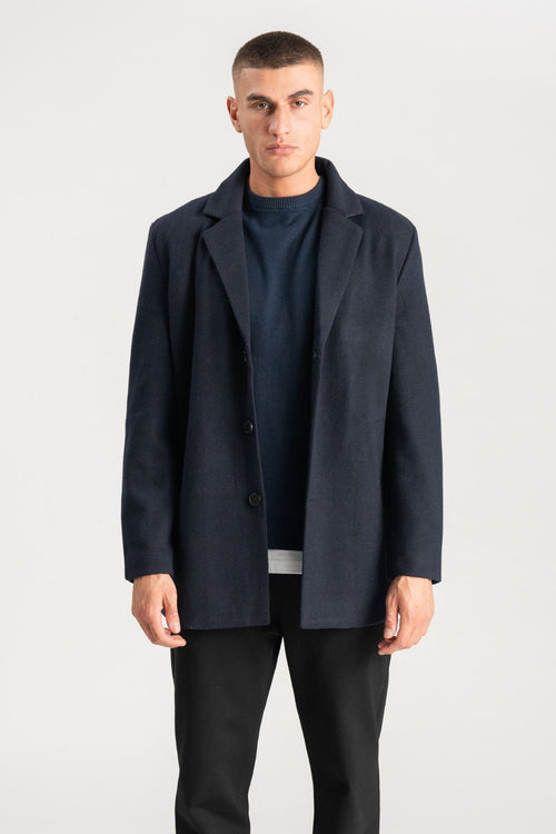 Woolcoat - Navy - TeeShoppen Group™