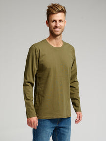 Peruspohjainen t-paita-armeijan vihreä