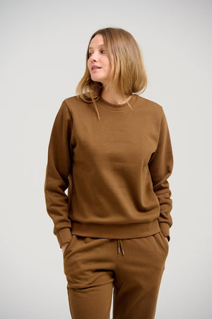 Basic Hikipuku Crewneck (Brown) - paketti (naiset)