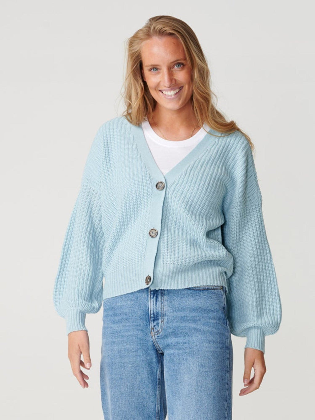 Button Cardigan - sininen sumu