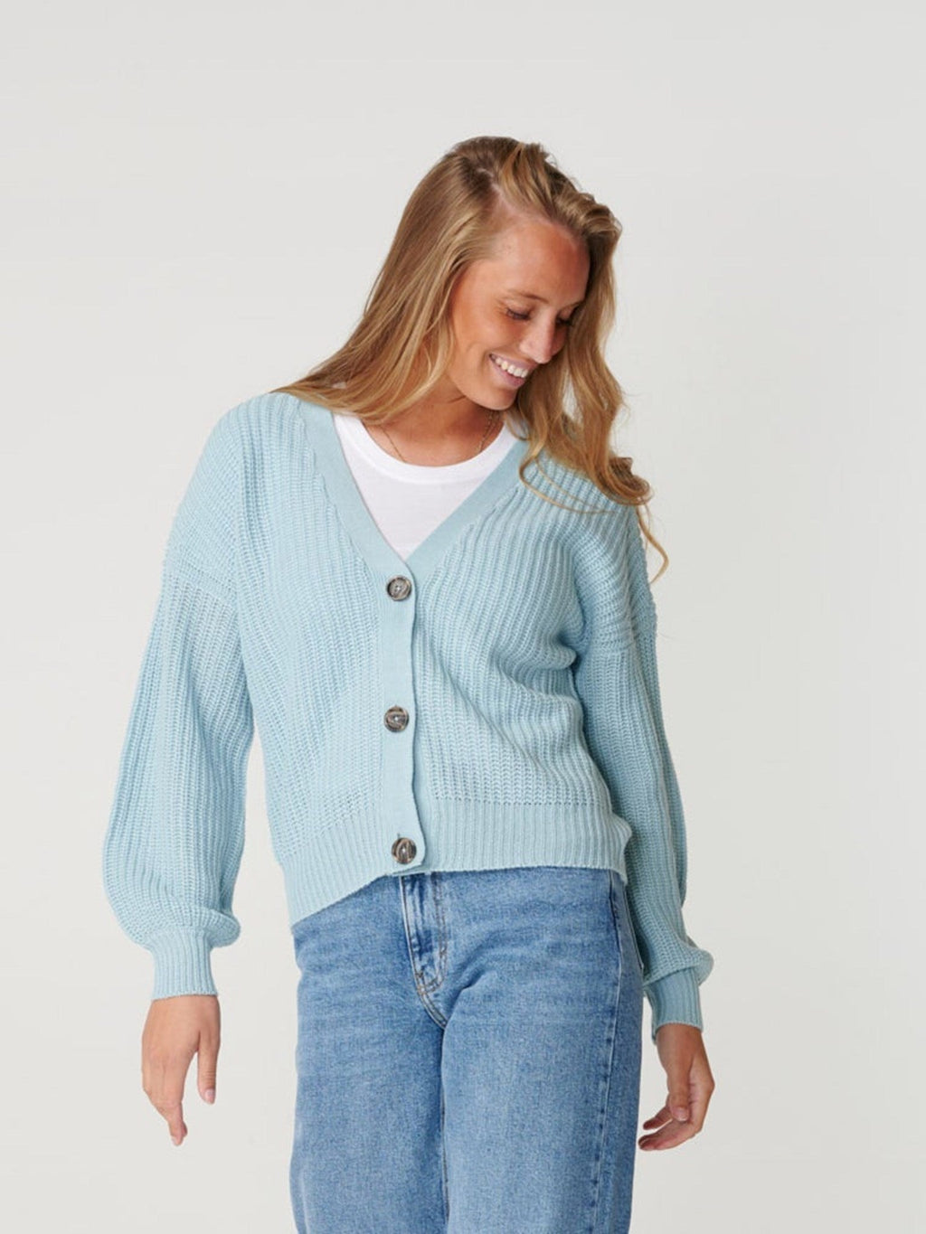 Button Cardigan - sininen sumu