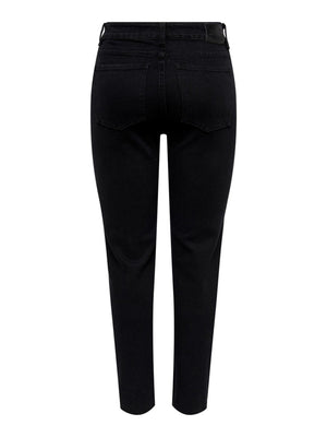 Emily High Waist Jeans - Black Denim - TeeShoppen Group™ - Jeans - ONLY