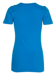 Asennettu t-paita-Torquoise sininen