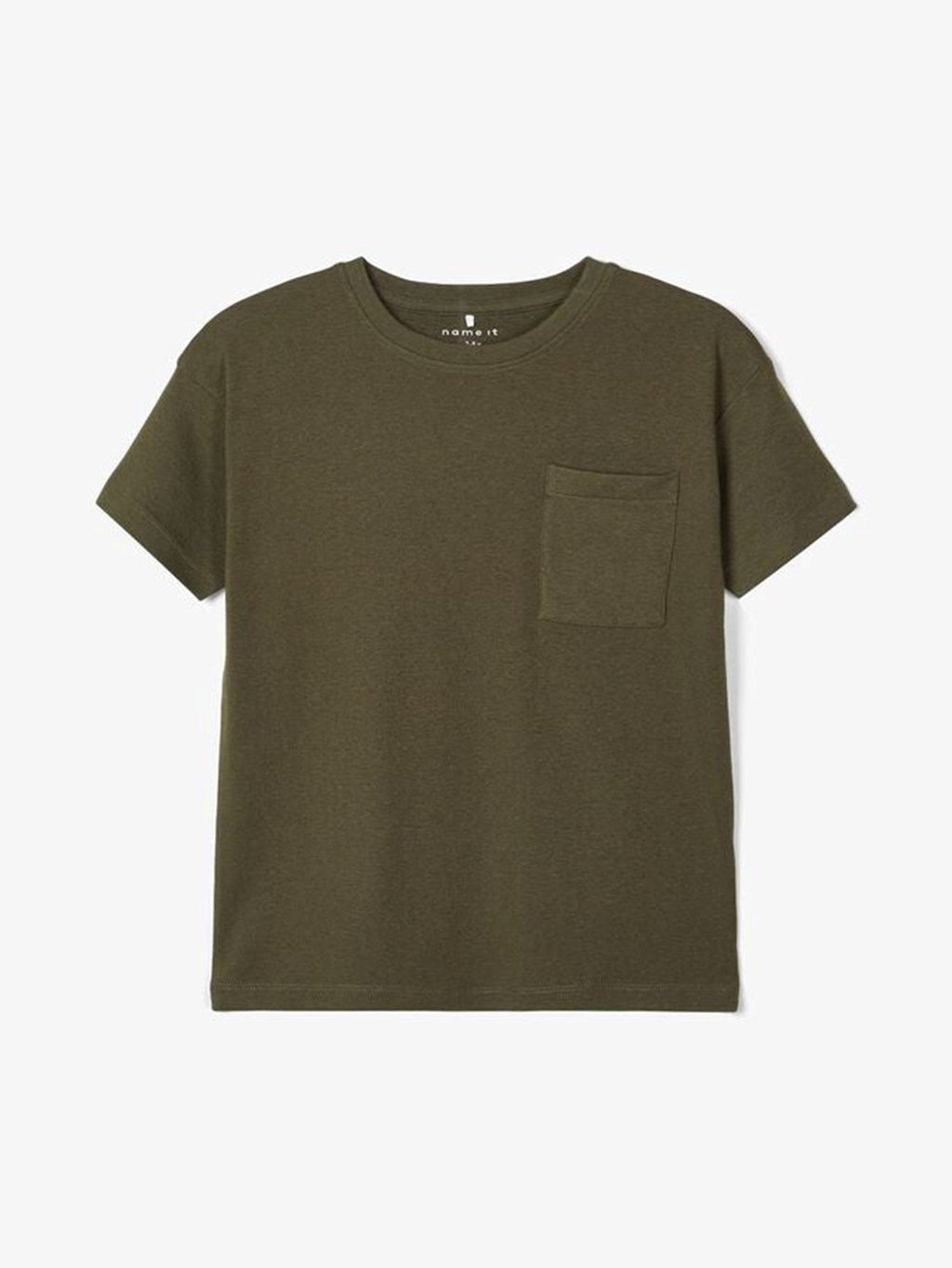 Löysä istuvuus t -paita - tummanvihreä