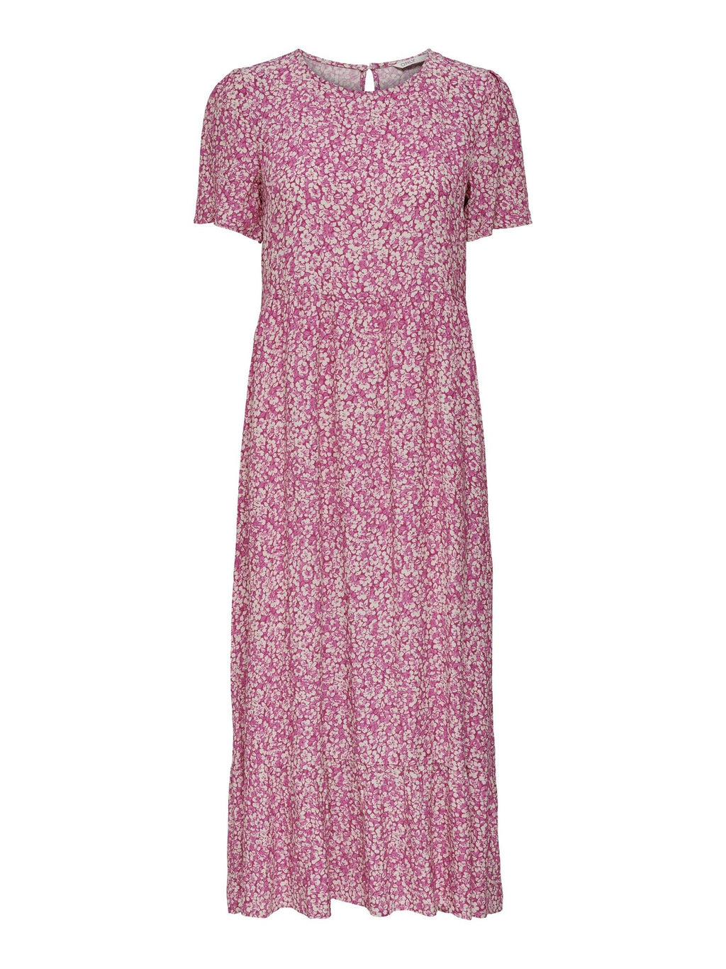 Malle Midi -mekko - kukkainen vaaleanpunainen