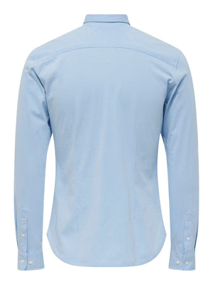 Miles Stretch Shirt - Cashmere Blue - TeeShoppen Group™ - Formal Shirts & Blouses - Only & Sons