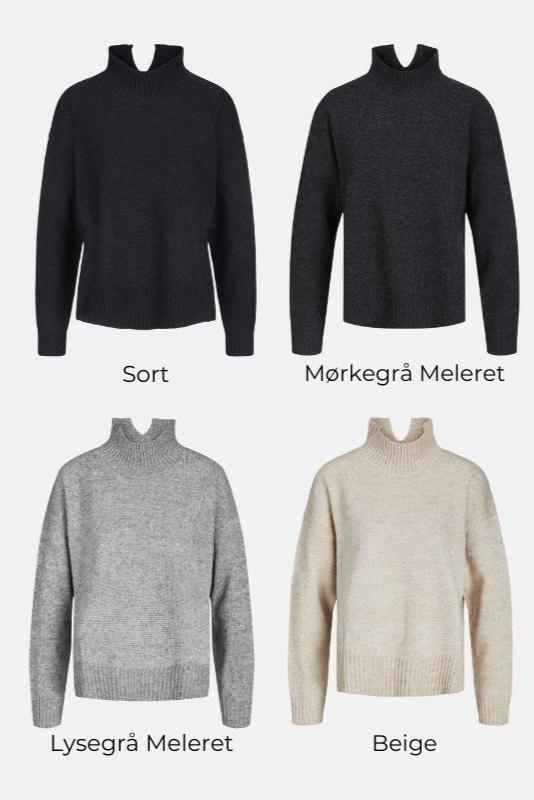 Ylisuuri neulottu turtleneck -villapaita - paketti (2 kpl.)