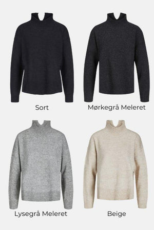 Ylisuuri neulottu turtleneck -villapaita - paketti (2 kpl.)