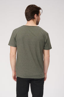 Raaka kaula t -paita - pilkullinen vihreä