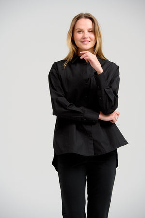 Relaxed Shirt - Black - TeeShoppen Group™ - Formal Shirts & Blouses - TeeShoppen