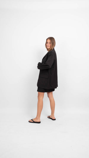 Size Oversized Blazer - Black - TeeShoppen Group™ - Blazer - PIECES