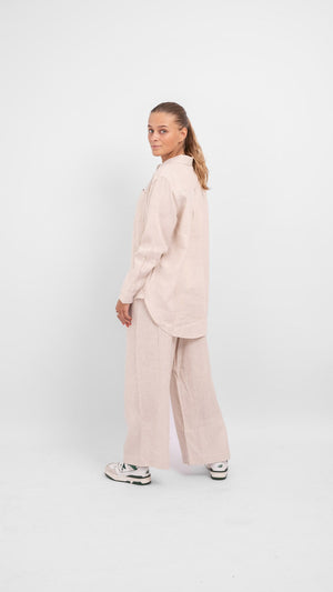 Tokyo Linen Pants - Moonbeam - TeeShoppen Group™ - Pants - ONLY